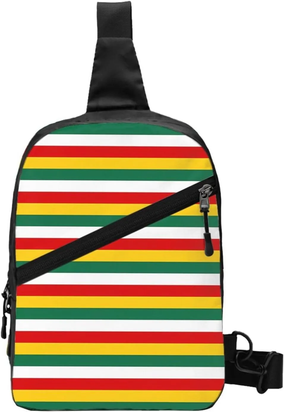Suriname Surinamese Flag Stripes Crossbody Bag Portable Sling Bags Foldable Chest Daypack Reusable Sports Shoulder Backpack Diagonally Casual Rucksack Travel Bag