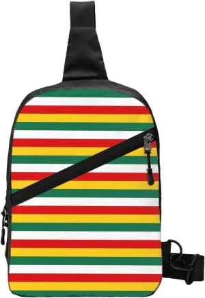 Suriname Surinamese Flag Stripes Crossbody Bag Portable Sling Bags Foldable Chest Daypack Reusable Sports Shoulder Backpack Diagonally Casual Rucksack Travel Bag