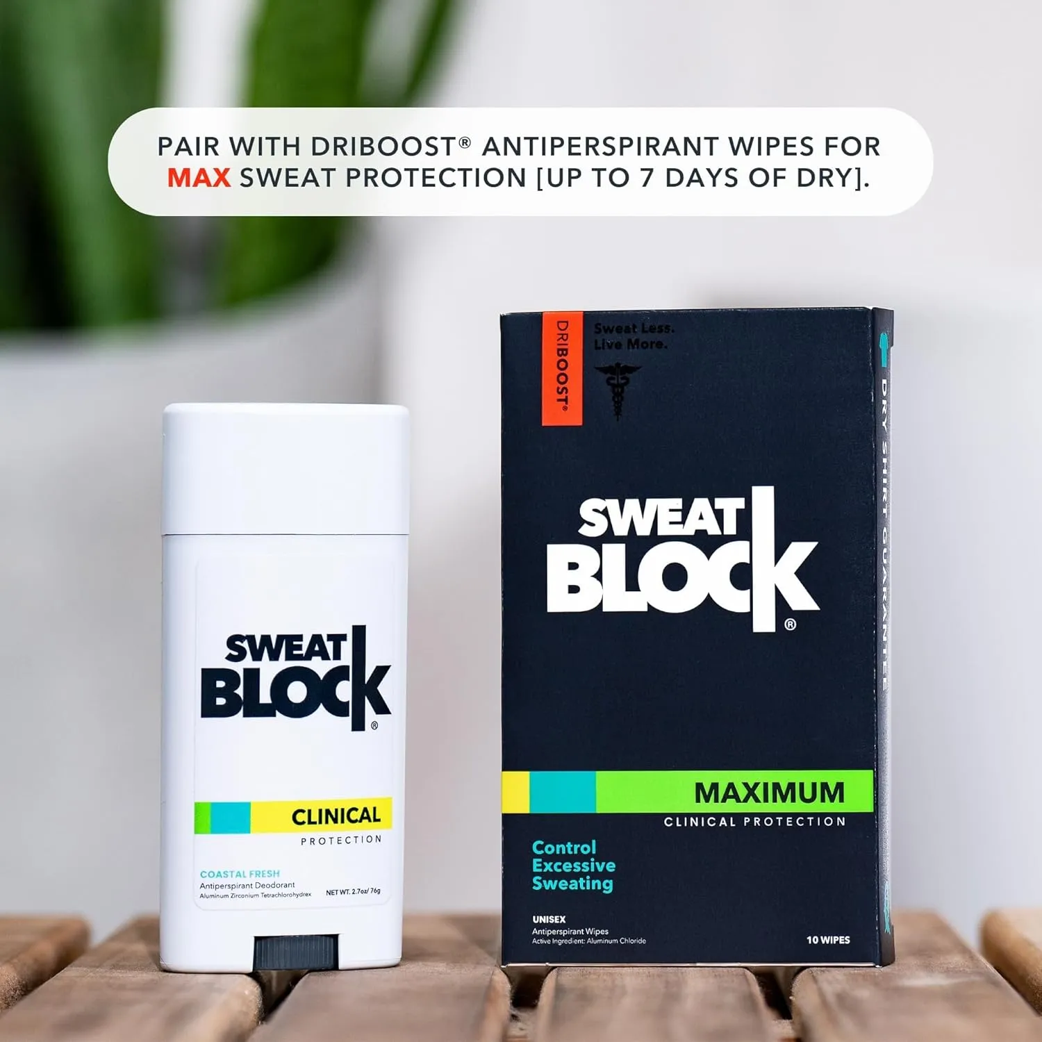 SweatBlock Clinical Strength Deodorant and Antiperspirant for Men and Women | 48 Hour Protection Against Odor and Excessive Sweat | Ideal for Active Lifestyles and Daily Use | Coastal Fresh Scent 2Pk