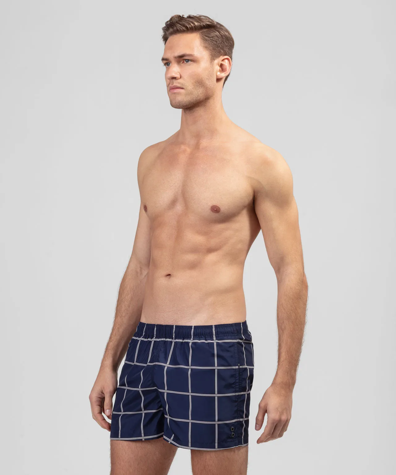 Swim Shorts Checkers: Navy