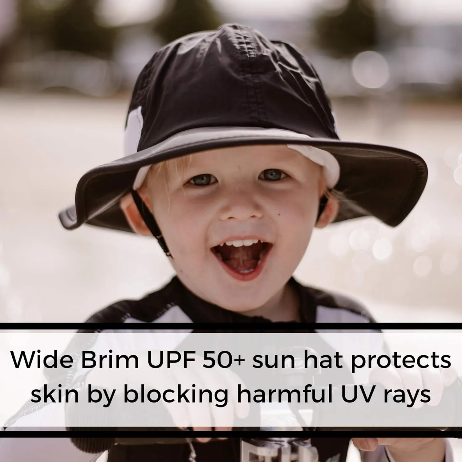 SwimZip Wide Brim Sun Hat | UPF 50  Protection for Baby, Toddler, and Kids