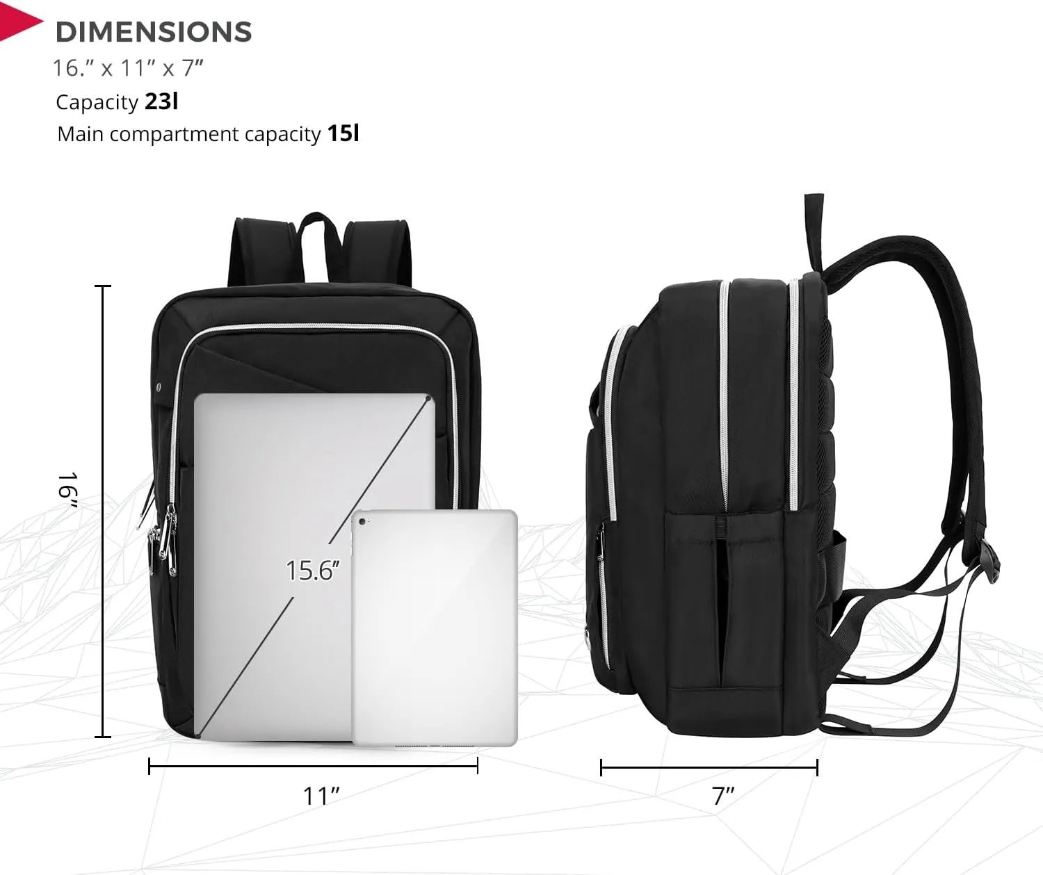 Swissdigital Design Business Laptop Backpack For Women,With USB Charging Port Computer Work Backpack,Fits 15.6 Inch Laptop Travel Casual Backpack,Black | KATY ROSE