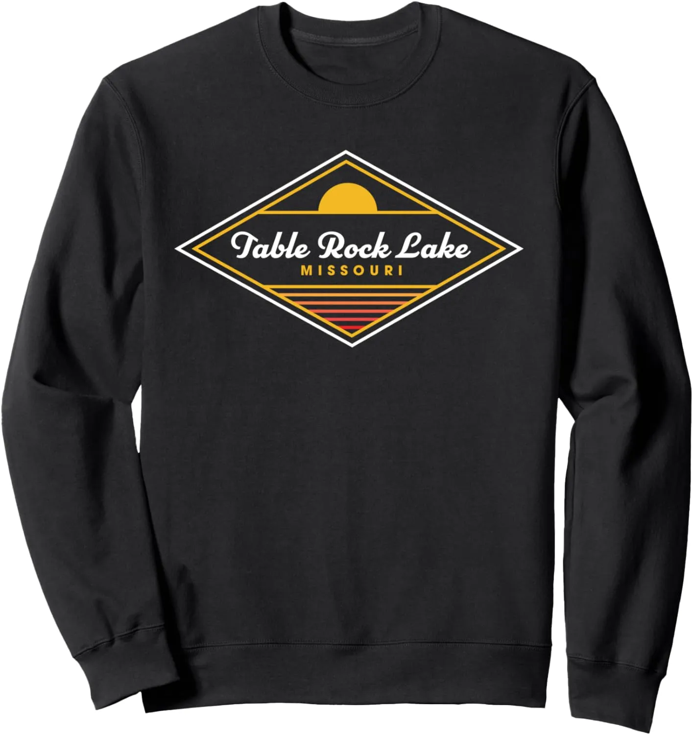Table Rock Lake Missouri Retro Sunset Camping Sweatshirt