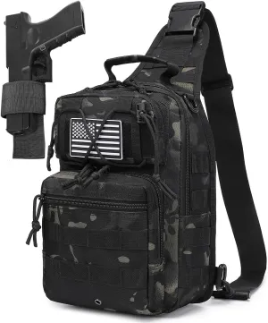 Tactical Sling Backpack Military Crossbody Bag Pack for Mens One Shoulder Holster Sling Bag 10L
