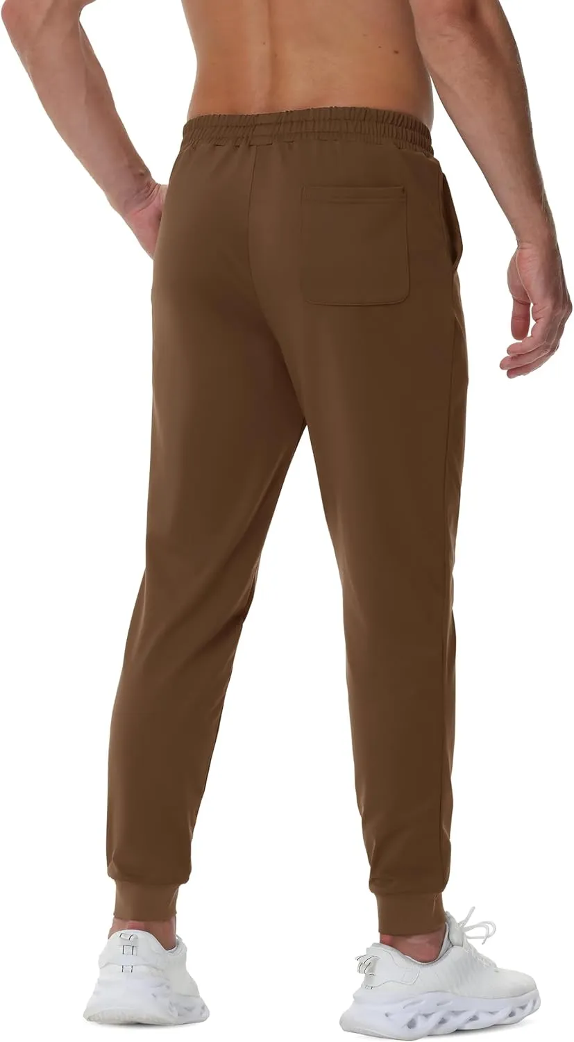 TACVASEN Men's Fleece Lined Joggers Winter Sweatpants with Pockets Water Resistant Warm Running Athletic Track Pants