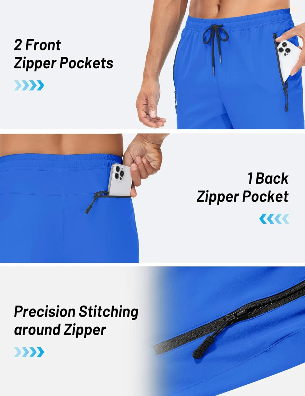 TACVASEN Mens Lighweight Hiking Pants Athletic Casual Quick Dry Stretch Water Resistant Joggers with Pockets Workout Gym