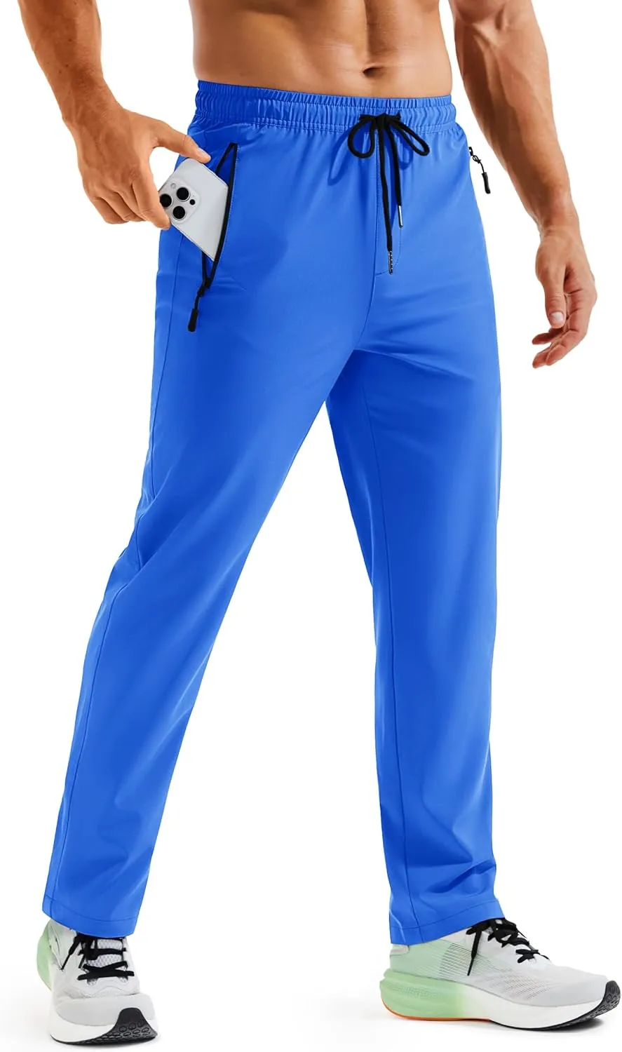 TACVASEN Mens Lighweight Hiking Pants Athletic Casual Quick Dry Stretch Water Resistant Joggers with Pockets Workout Gym