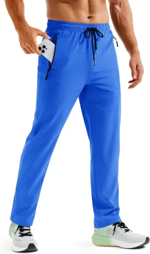 TACVASEN Mens Lighweight Hiking Pants Athletic Casual Quick Dry Stretch Water Resistant Joggers with Pockets Workout Gym