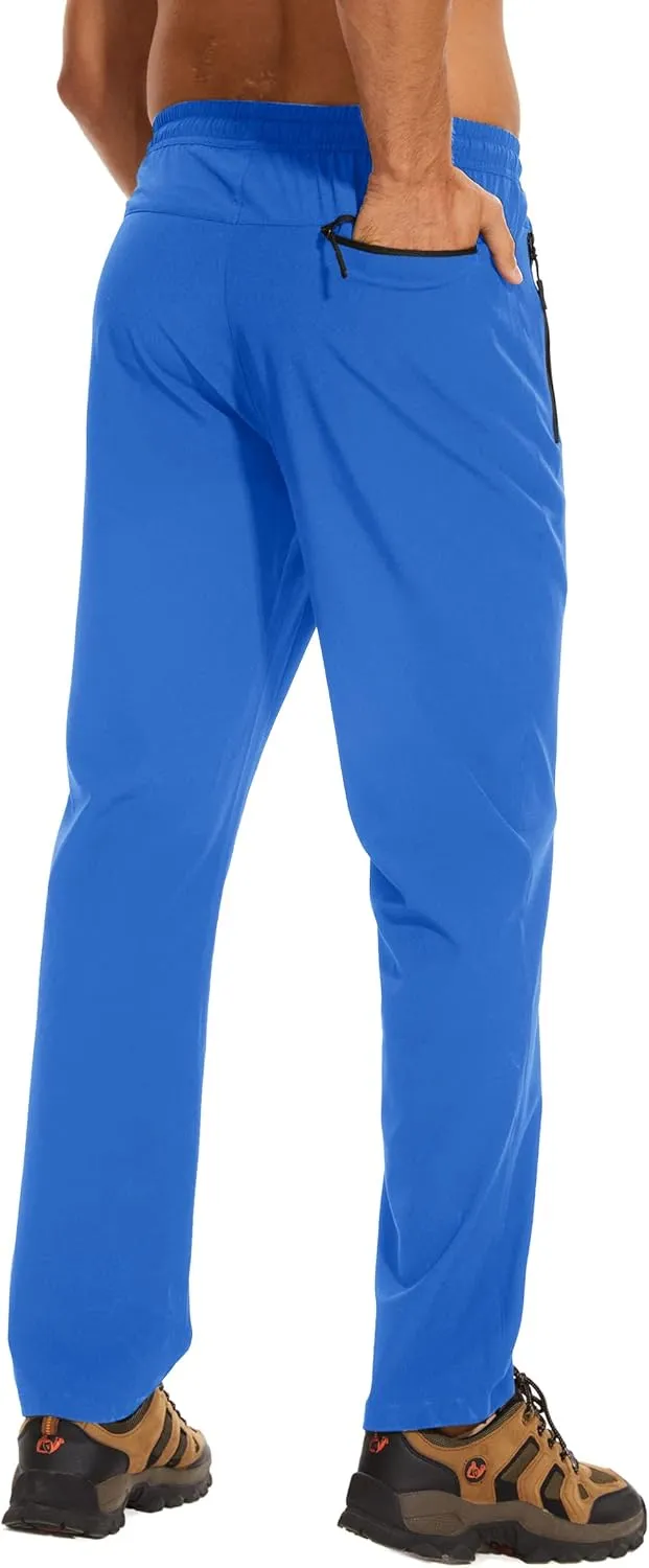 TACVASEN Mens Lighweight Hiking Pants Athletic Casual Quick Dry Stretch Water Resistant Joggers with Pockets Workout Gym