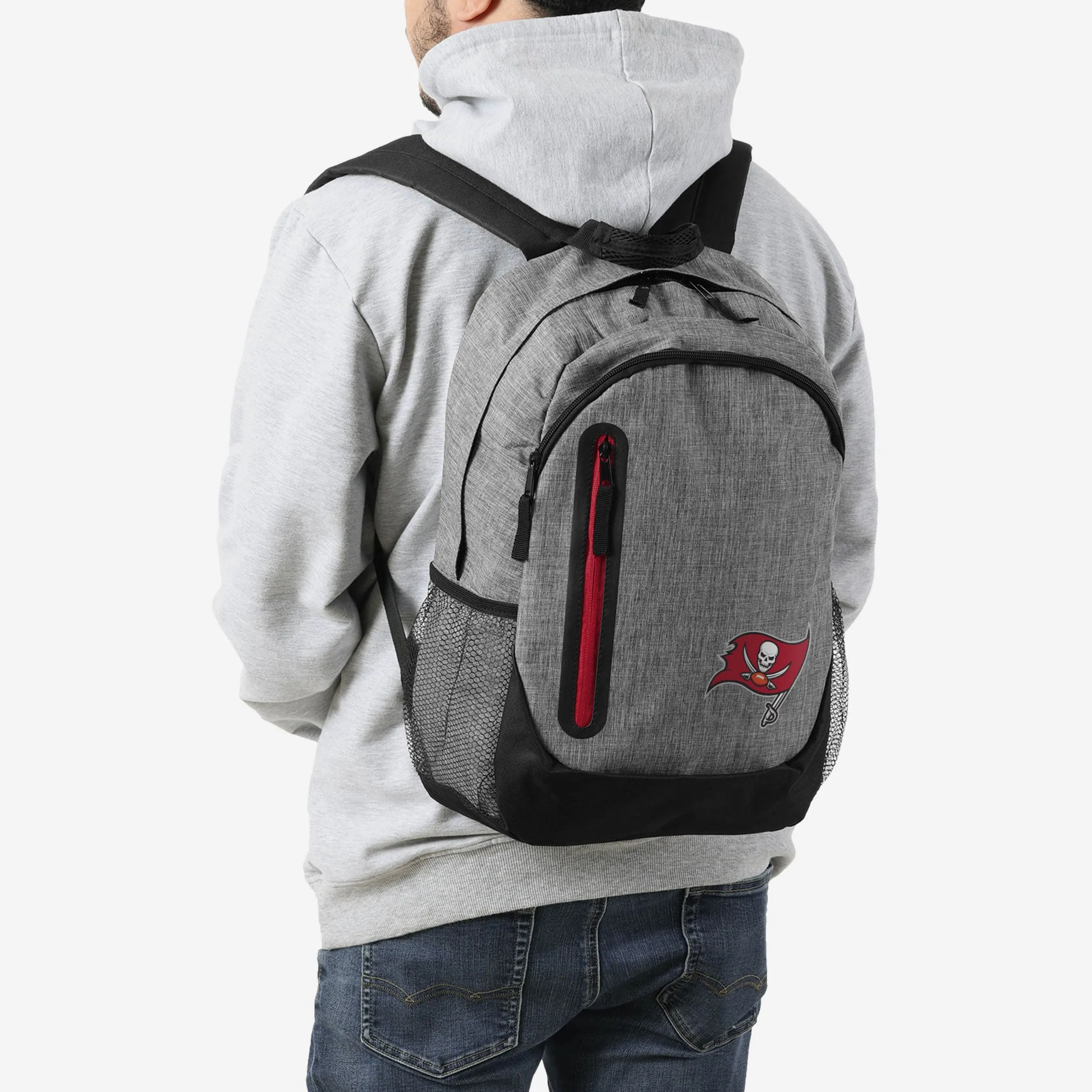 Tampa Bay Buccaneers Heather Grey Bold Color Backpack