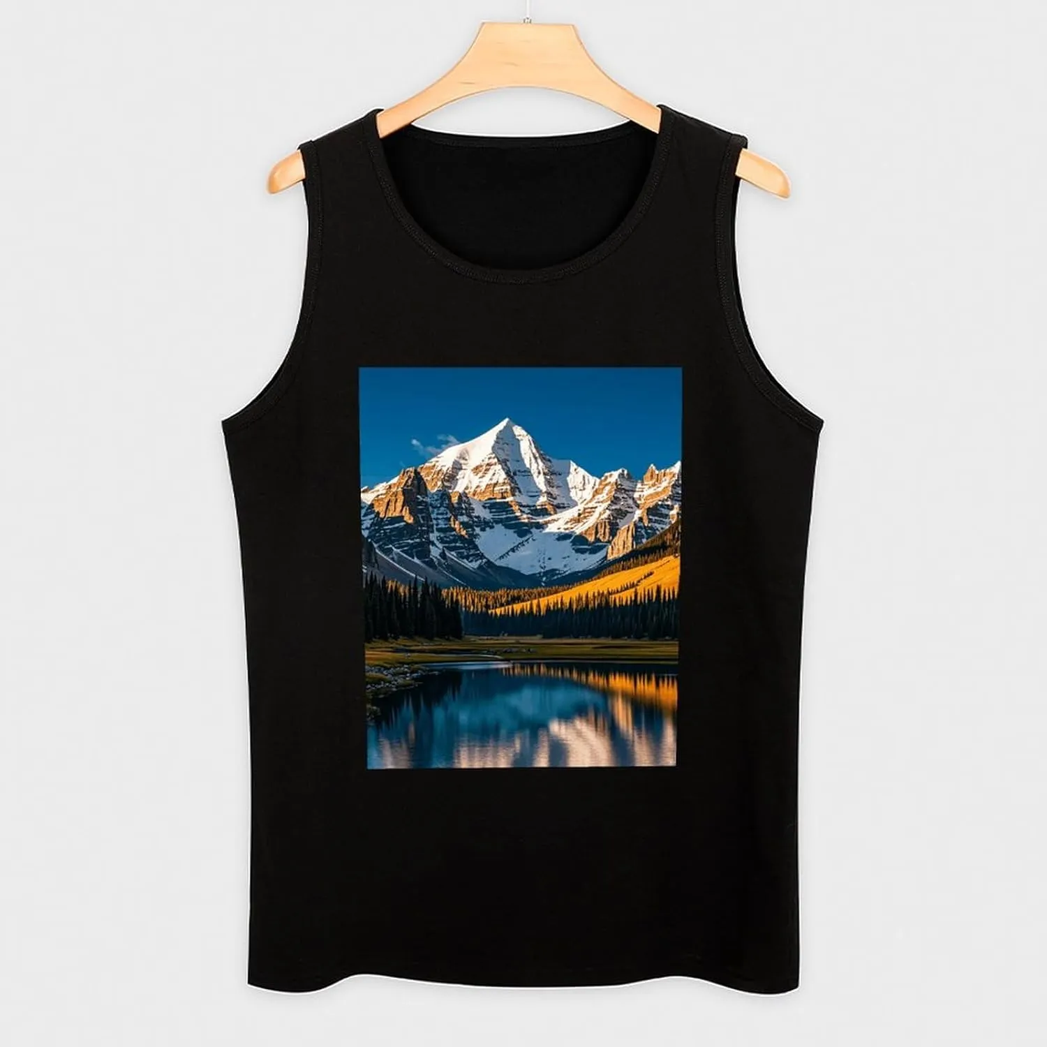 Tank Tops Men Rocky Mountain Range Sleeveless Shirts for Men Summer Men's Slim Fit Underwear Men's Clothing
