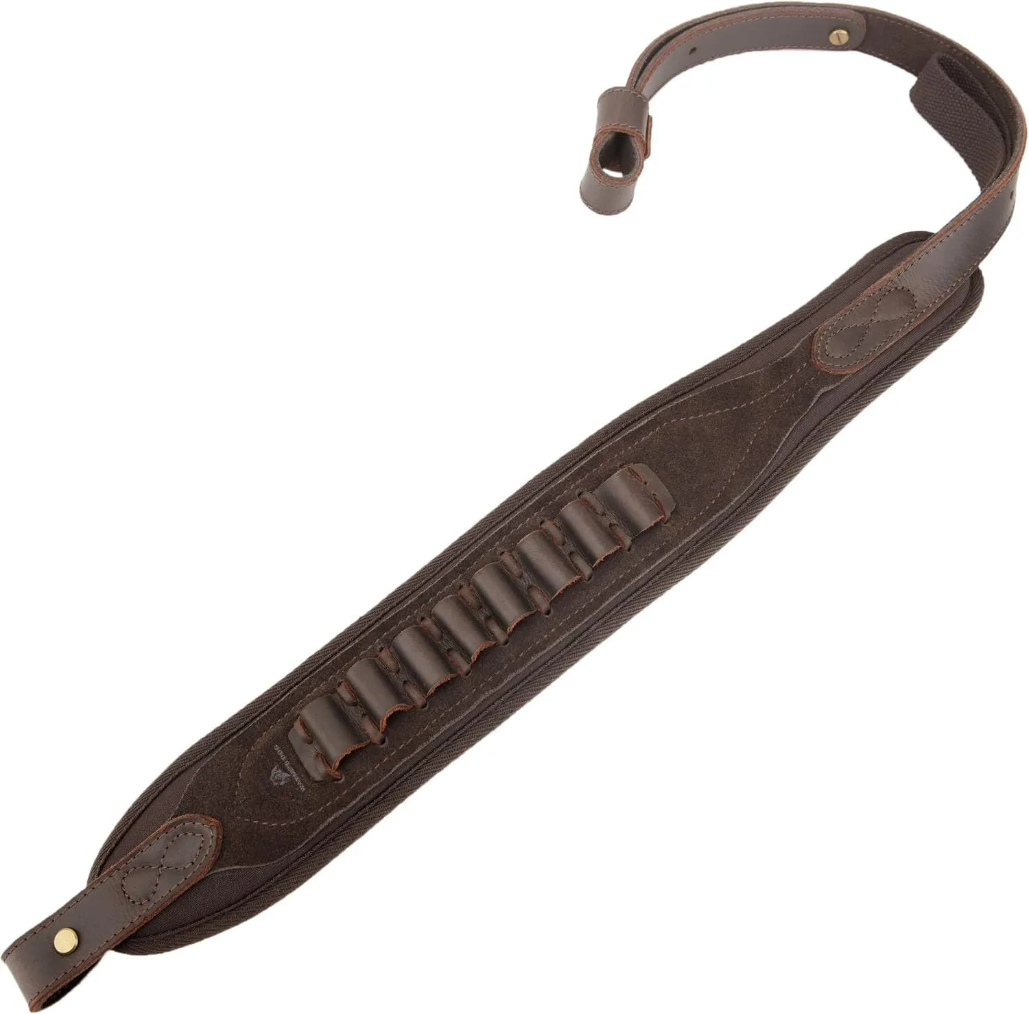 Tas Trost Leather Adjustable Cartridge Holder Sling, Hand Stitched Rifle Shoulder Sling for .30-30 .45-70 .22LR 12GA