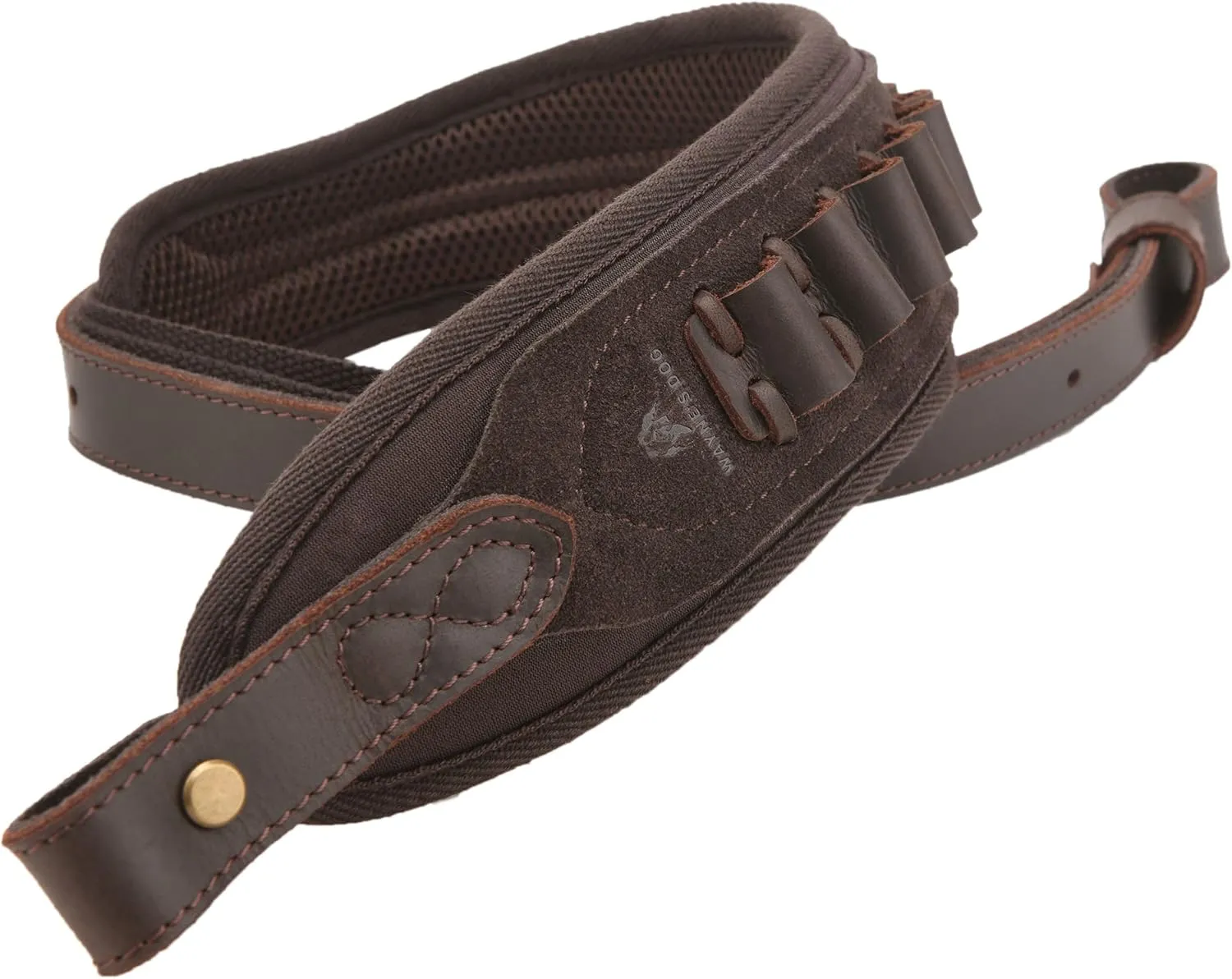 Tas Trost Leather Adjustable Cartridge Holder Sling, Hand Stitched Rifle Shoulder Sling for .30-30 .45-70 .22LR 12GA