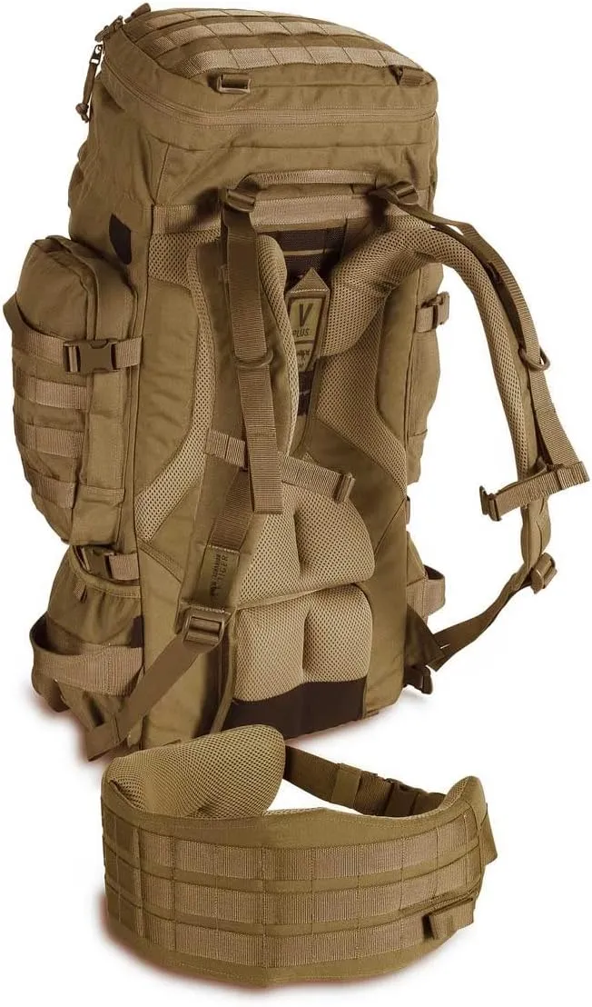 Tasmanian Tiger Raid Tactical Backpack MKIII - 52-Liter V2 Plus Carrying System with MOLLE System and Detachable Hip Strap, Coyote - 52 Liter
