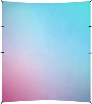 Teal Gradient Blue Pink Colored Blurred Foldable Beach Canopy UPF50  Protection Easy Setup Portable Sun Shelter with Carrying Bag for Backyard, Grassland, Park