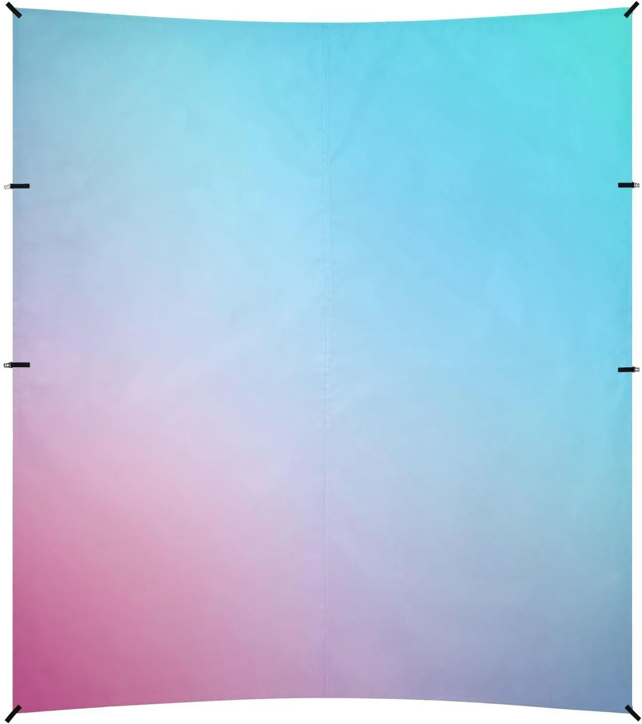 Teal Gradient Blue Pink Colored Blurred Foldable Beach Canopy UPF50  Protection Easy Setup Portable Sun Shelter with Carrying Bag for Backyard, Grassland, Park