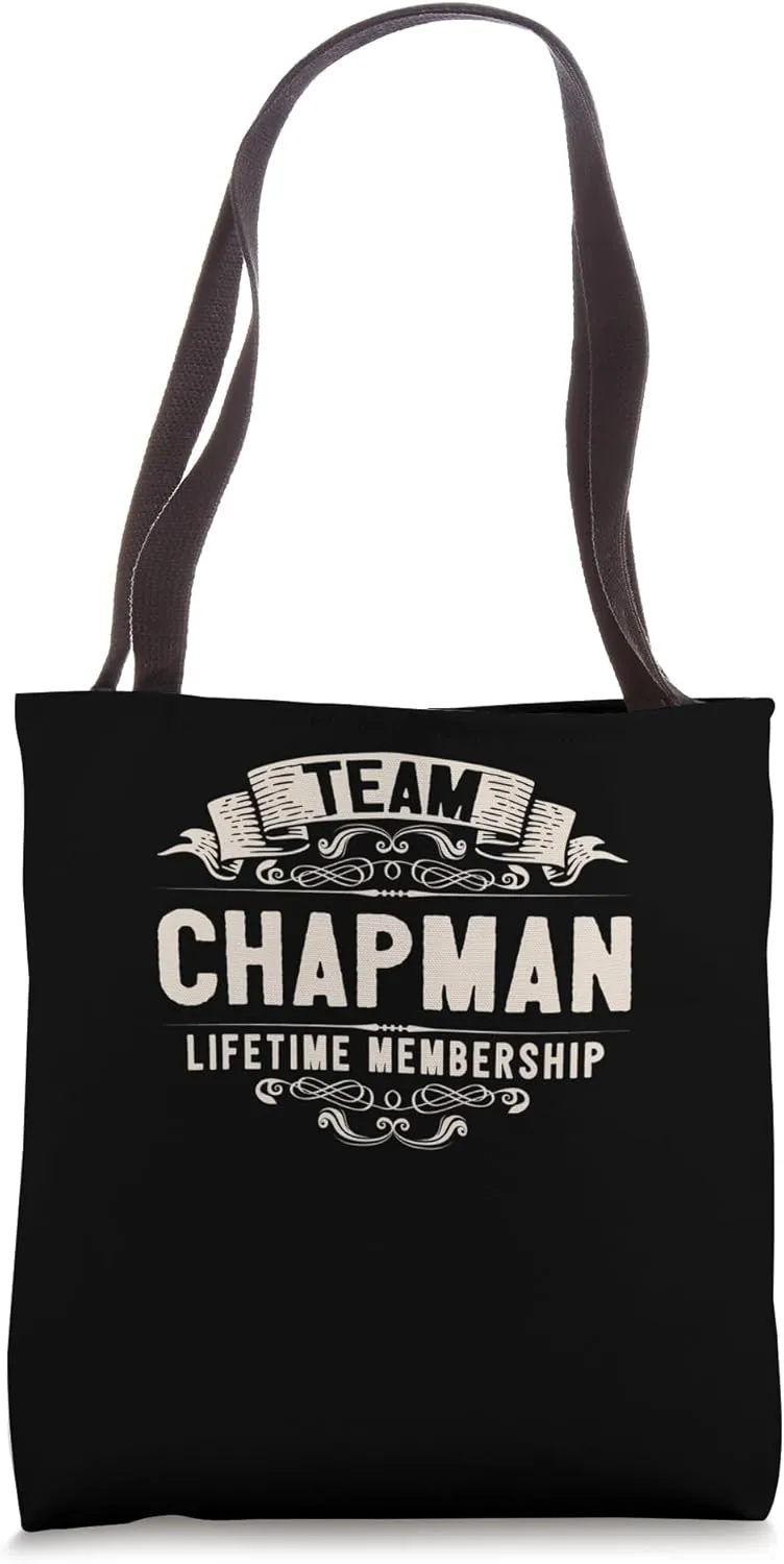 Team Chapman Lifetime Membership Retro Last Name Vintage Tote Bag