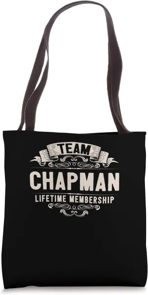 Team Chapman Lifetime Membership Retro Last Name Vintage Tote Bag