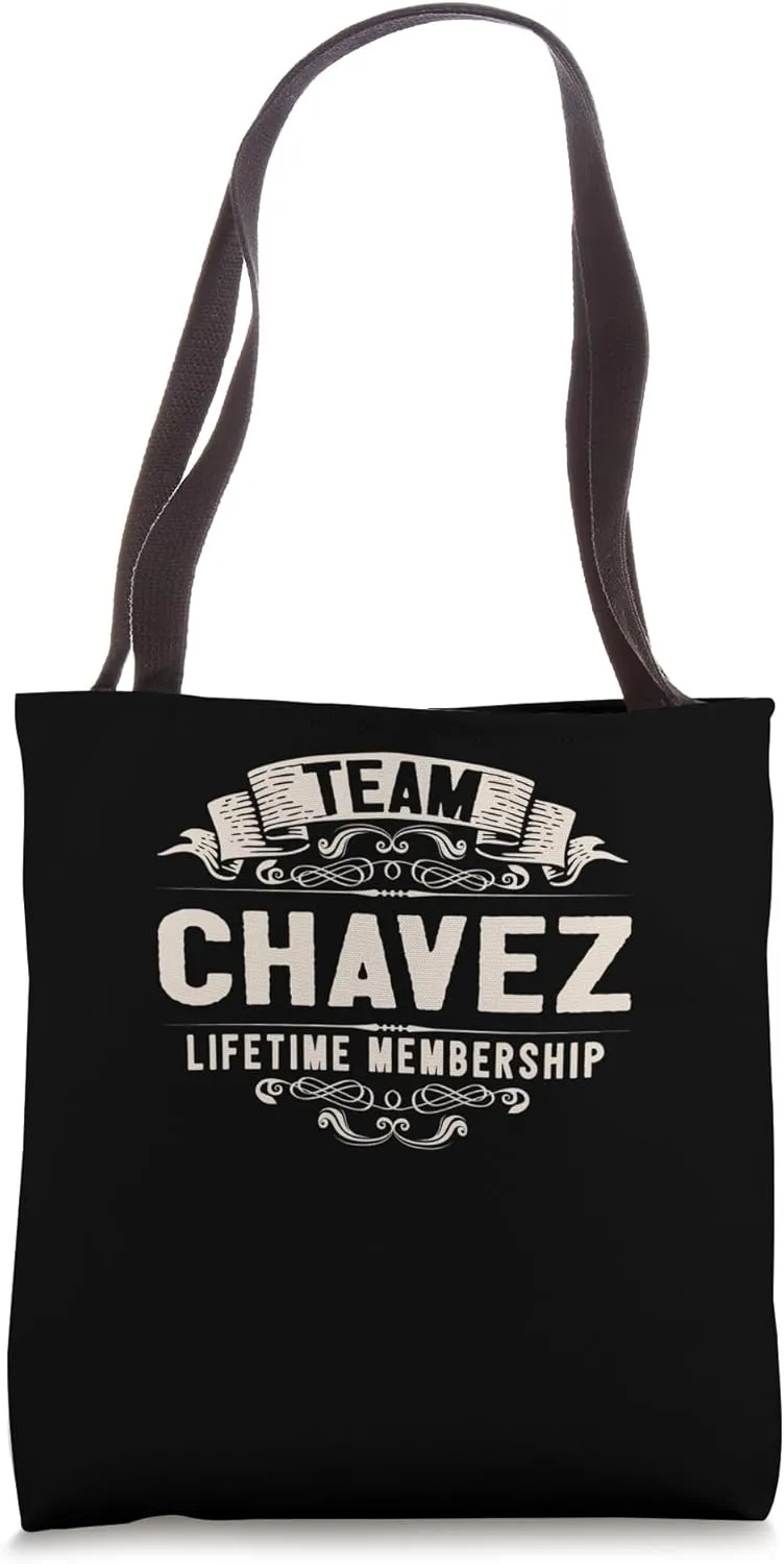 Team Chavez Lifetime Membership Retro Last Name Vintage Tote Bag
