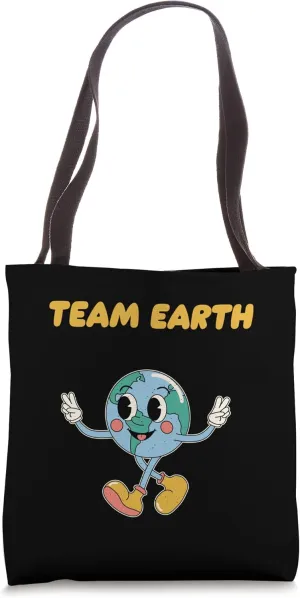 Team Earth Sustainable Nature Lover Zero Waste Tote Bag