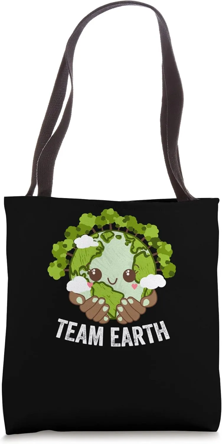 Team Earth Sustainable Nature Lover Zero Waste Tote Bag