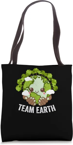 Team Earth Sustainable Nature Lover Zero Waste Tote Bag