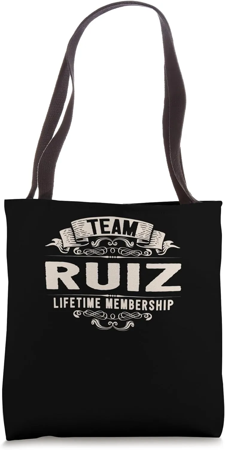 Team Ruiz Lifetime Membership Retro Last Name Vintage Tote Bag