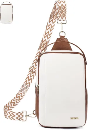 Telena Crossbody Sling Bags for Women, PU Leather Fanny Packs Cross Body Bag for Woman