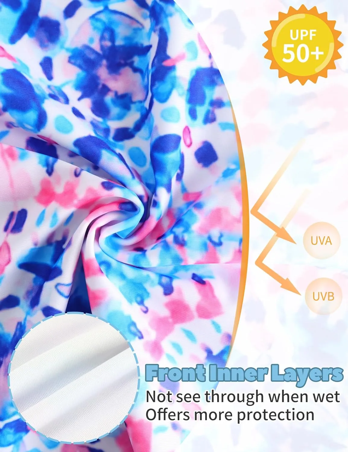 TENVDA Girls Swimsuit Long Sleeve Rash Guard Sets UPF 50  Two Piece Bathing Suits Size 3-12 Years