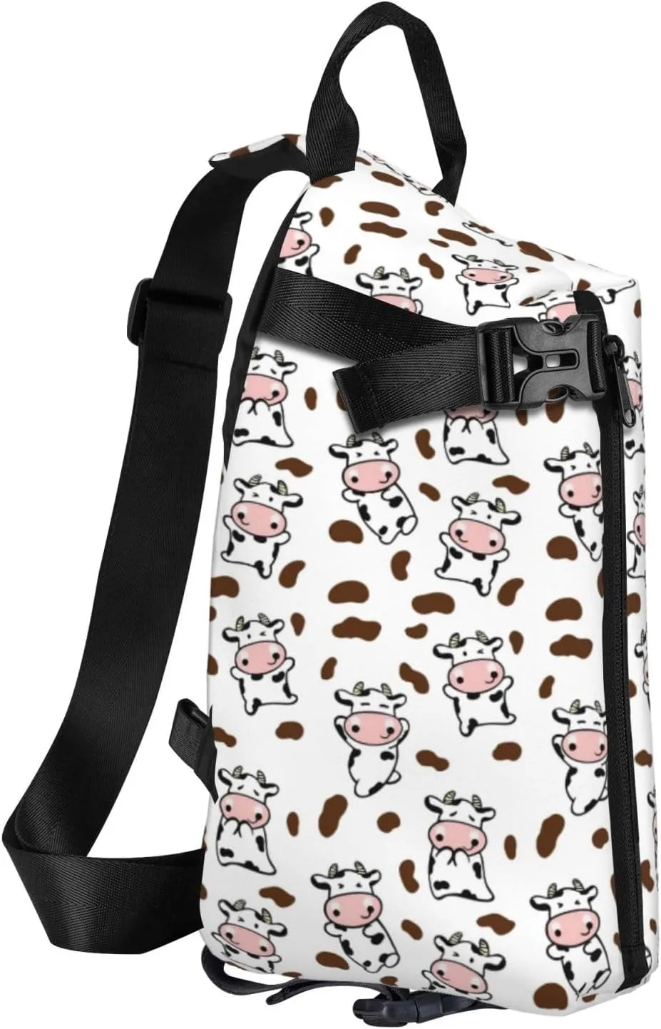 ThAyLa Cow Print Sling Bag For Women Casual Crossbody Backpack Shoulder Bag Chest Bag Daypack For Hiking Sports