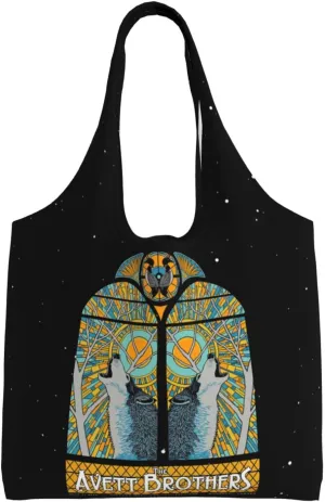 The Avett Musics Brothers Shoulder Canvas Tote for Women Weekender Handbag Reusable Grocery Shopping Bag