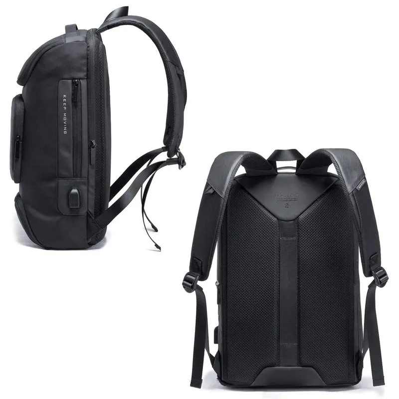THE CLOWNFISH Water Resistant Unisex 28 Litres laptop backpack with USB foldable customized school backpack(Black)