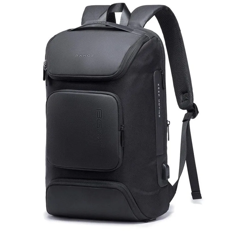 THE CLOWNFISH Water Resistant Unisex 28 Litres laptop backpack with USB foldable customized school backpack(Black)