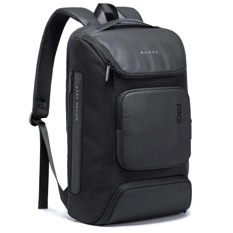 THE CLOWNFISH Water Resistant Unisex 28 Litres laptop backpack with USB foldable customized school backpack(Black)