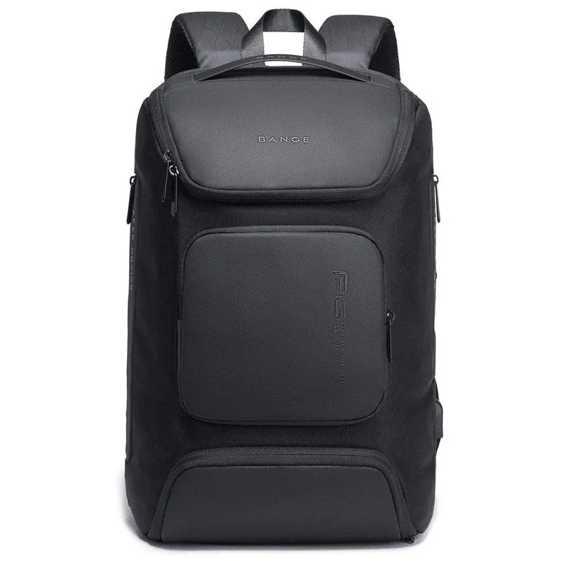 THE CLOWNFISH Water Resistant Unisex 28 Litres laptop backpack with USB foldable customized school backpack(Black)