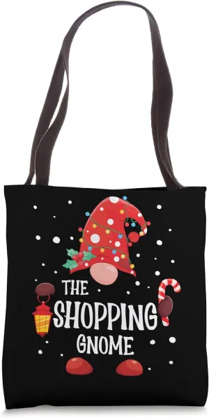 The Shopping Gnome Matching Family Christmas Gnome Pajama Tote Bag