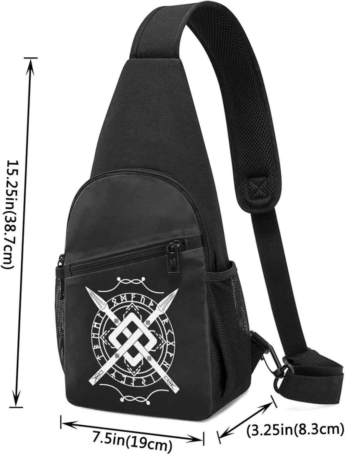 The Spear Norse Pagan Symbol Adjustable Fanny Pack Waist Bag For Travel Sports
