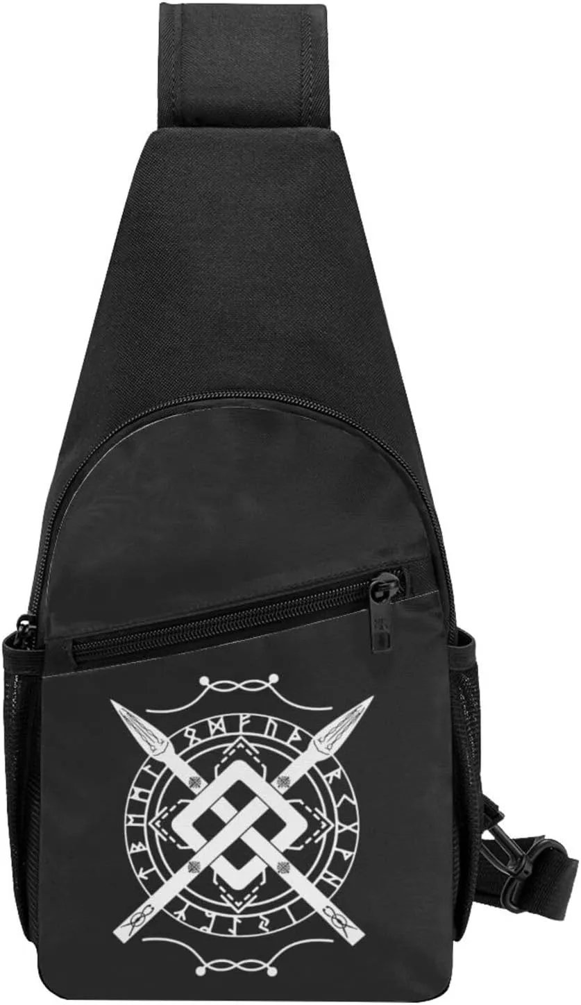 The Spear Norse Pagan Symbol Adjustable Fanny Pack Waist Bag For Travel Sports