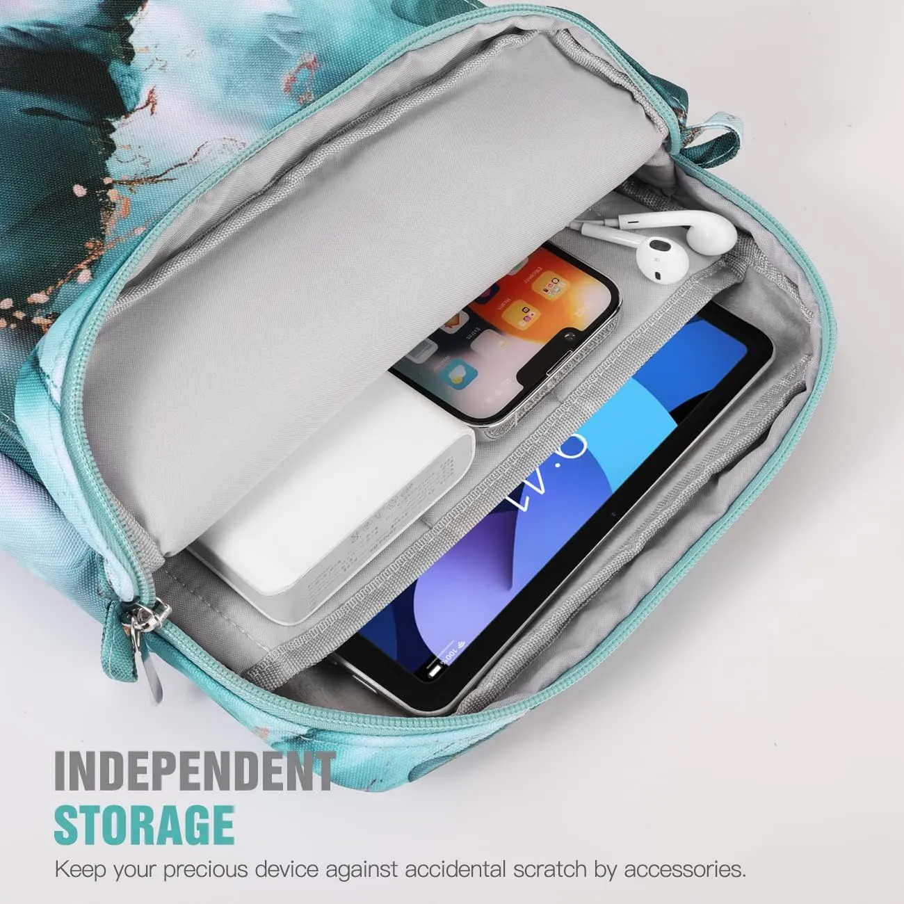 TiMOVO 9-11 Inch Tablet Sleeve Bag with Shoulder Strap for iPad 10th Gen. 10.9", iPad 9th/8th/7th Gen. 10.2", iPad Air 11/Air 5th/4th Gen. 10.9",Galaxy Tab A9 /A9 Plus 11", Cloud Peacock Blue