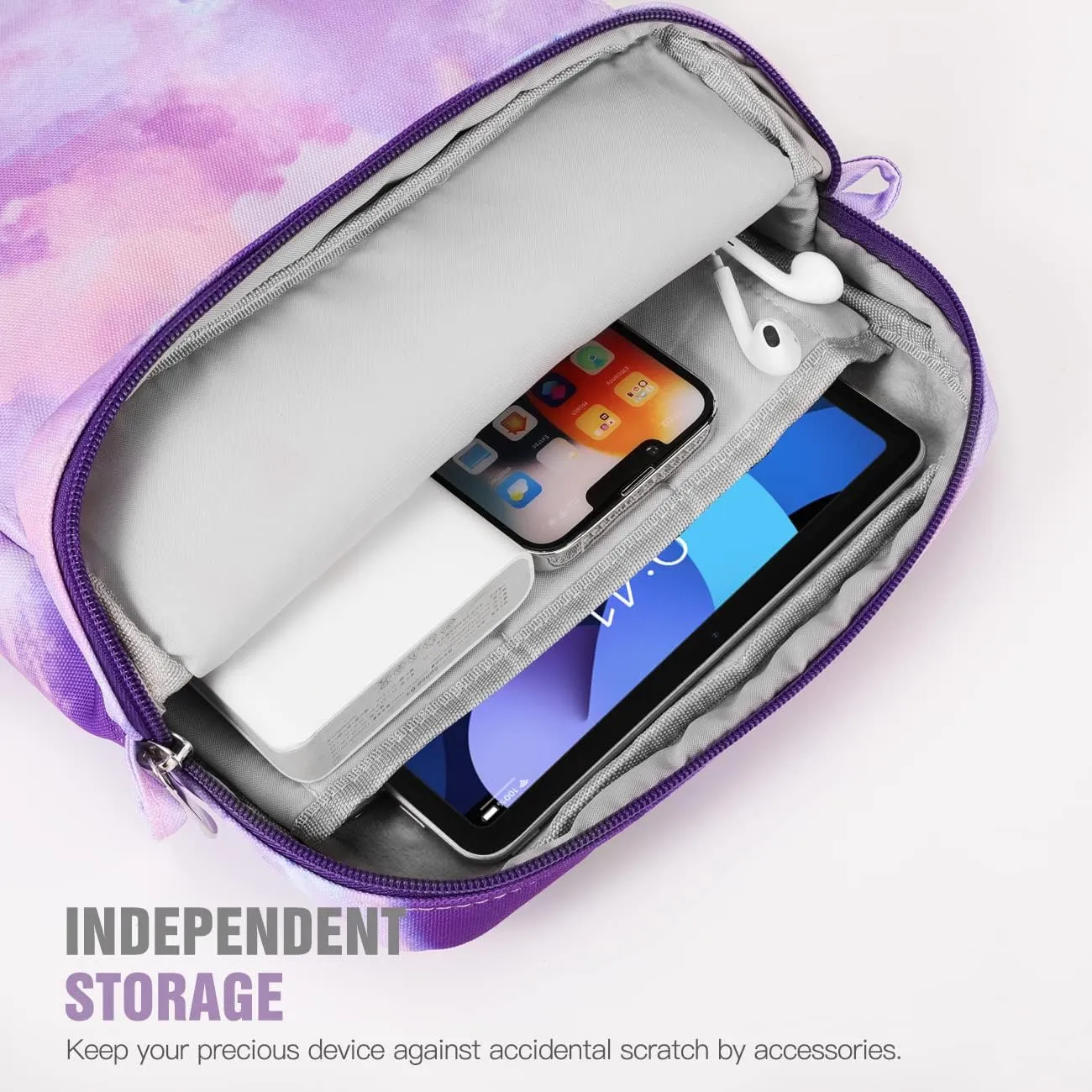 TiMOVO 9-11 Inch Tablet Sleeve Bag with Shoulder Strap for iPad 11-inch A16 2025, iPad 10th Gen. 10.9", iPad 10.2", iPad Air 11 Inch/5th/4th Gen. 10.9", Galaxy Tab A9 Plus 11", Watercolor Purple