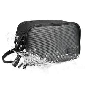 Tirrinia Toiletry Bag for Men and Women- Water-resistant Travel Dopp Kit, Bathroom Toiletries Organizer, Carry-on Cosmetic Pouch, Black