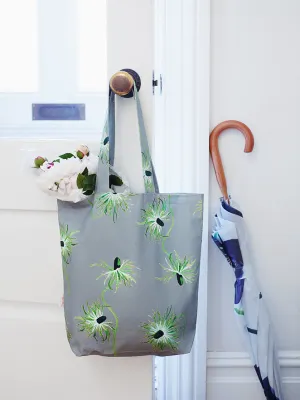 Tote Bag: Thistle on Grey