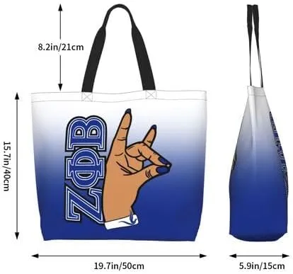 Tote Bag - Women's Large Casual Shoulder Handbag - Reusable Shopping Grocery Bag