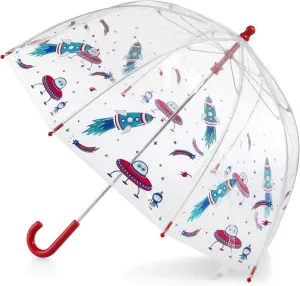 totes Kid's Clear Bubble Umbrella with Dome Canopy, Lightweight Design, Wind and Rain Protection, Cosmic Adventure, Kids-38