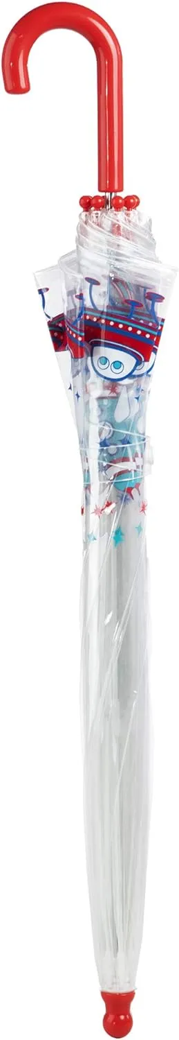 totes Kid's Clear Bubble Umbrella with Dome Canopy, Lightweight Design, Wind and Rain Protection, Cosmic Adventure, Kids-38