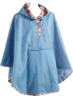 Totes Reversible Rain Poncho Two Looks in One, Women`s Size, Style# 0RW2 BBM, Blue Bahama