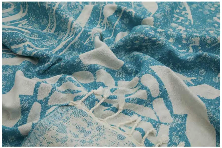 Tourbillon Turquoise - Turkish Towel by Sun Drunk