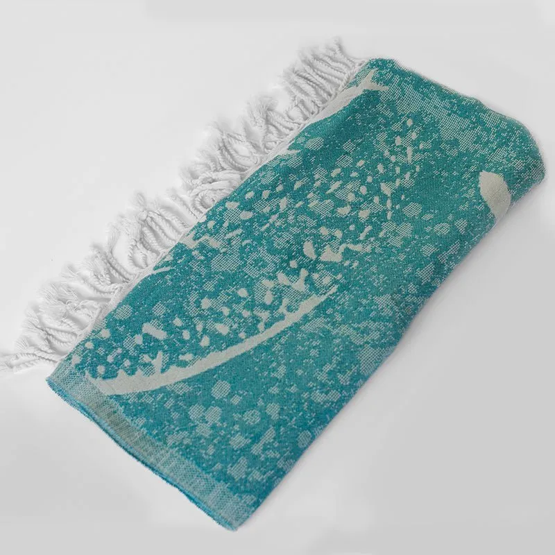 Tourbillon Turquoise - Turkish Towel by Sun Drunk