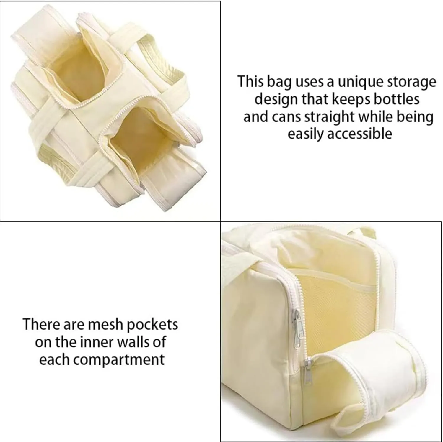 Travel Cosmetic Bag, Large Capacity Wide-Open Travel Cosmetic Bag, 0.6lb Lightweight Toiletry Bag, Wide-Opening Proof Organizer for Women, for Traveling, Shower & Toiletries (Beige)