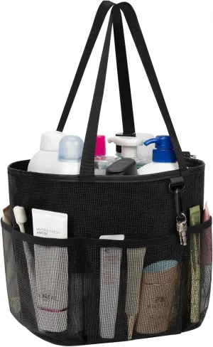 Travel Toiletry Bag, Large Capacity Toiletry Bag for Women Men, Mesh Shower Tote Bag, Quick Dry Shower Caddy Portable Toiletry Bath Bag Organizer for Bathroom, Gym, Beach, Swimming, Traveling, Mesh